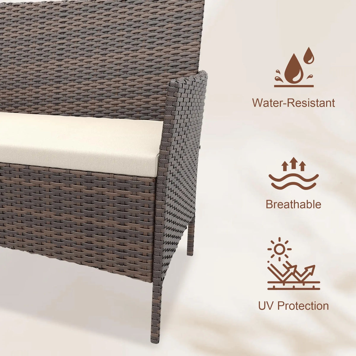 HiMISS Outdoor Rattan Patio Furniture Set With Cushions