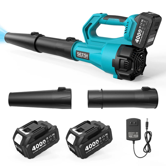SeeSii Brushless Cordless Turbo Blower for Lawn Care and Debris