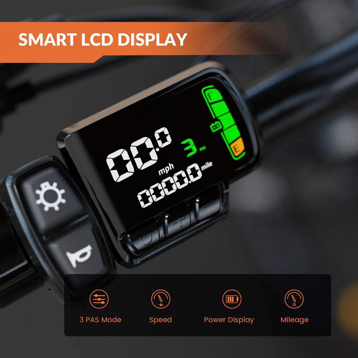 5TH WHEEL AB17 Electric Bike Front Suspension And LCD Display