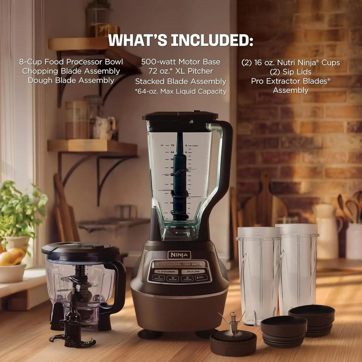 Multifunctional Food Processor and Blender for Smoothies and More