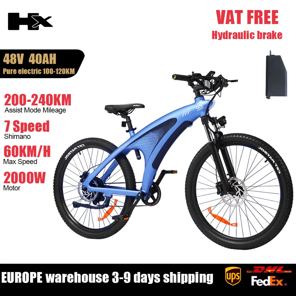 HUANCI Q5 Electric Mountain Bike With Torque Sensor Hydraulic Brakes