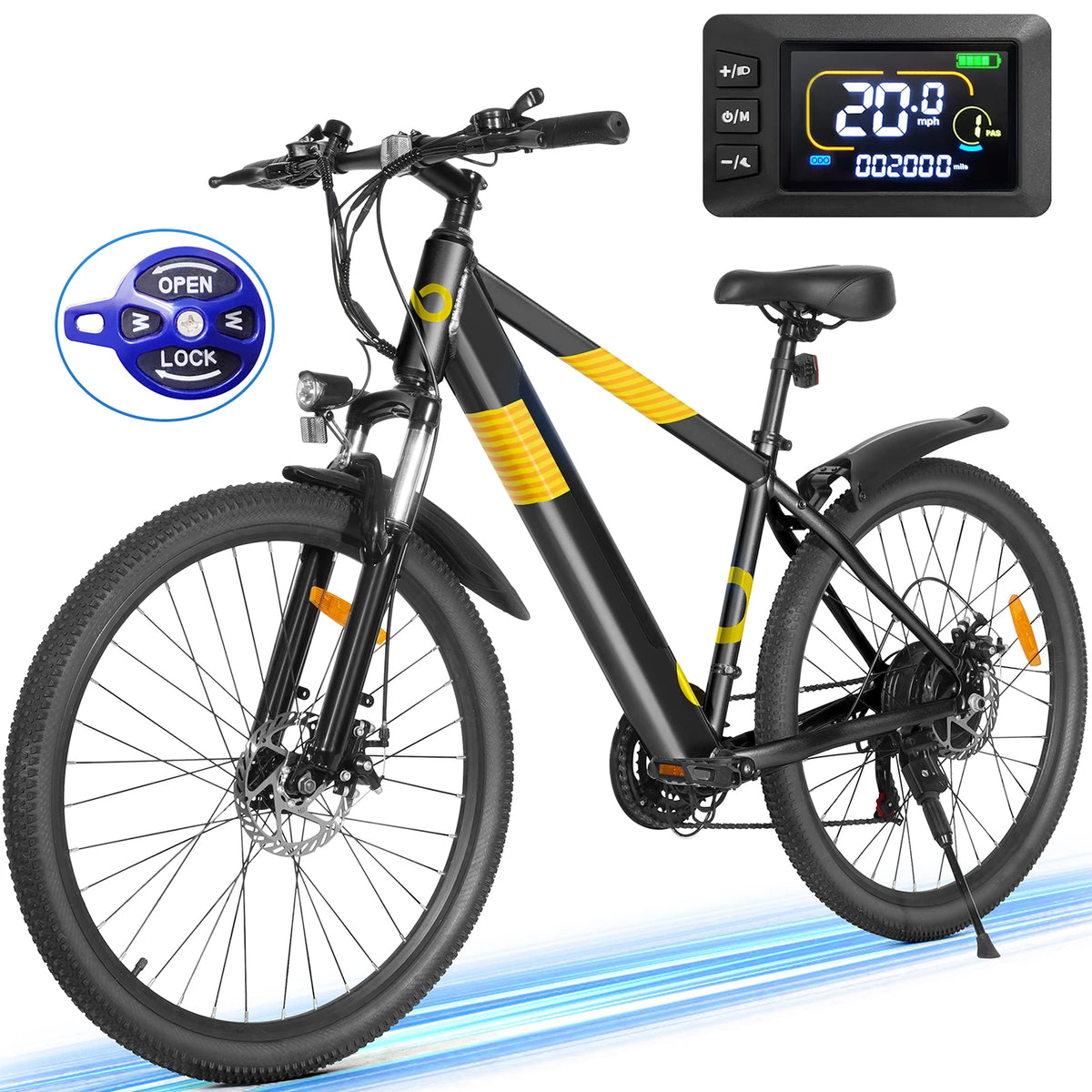 GYROOR 550W Electric Bike With 48V Removable Battery