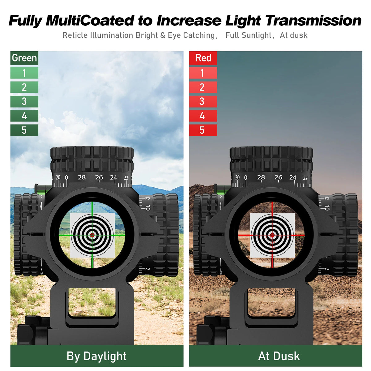 Bestsight Illuminated Tactical Rifle Scope For Hunting Precision