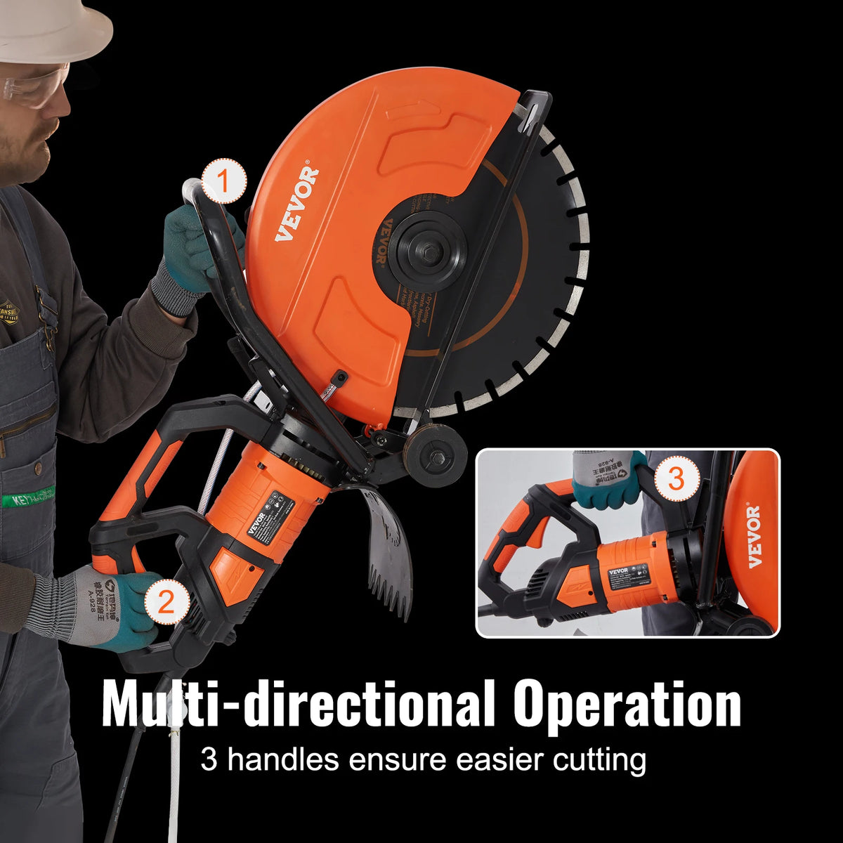 SucceBuy Electric Concrete Saw With Adjustable Depth Wet Cutting