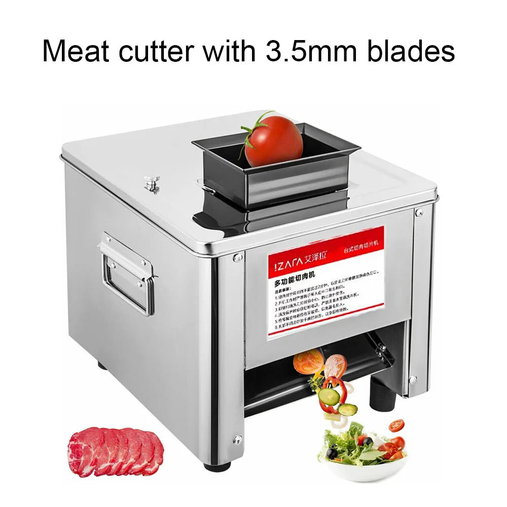 Commercial Electric Meat Slicer and Vegetable Cutter Machine for Kitchens