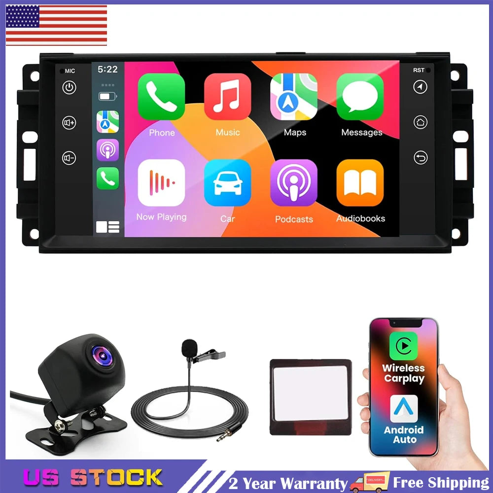 Android Touch Car Stereo Receiver With Wireless Carplay And WiFi