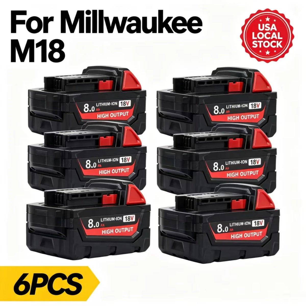 Milwaukee M18 Compatible Li-Ion Replacement Battery Pack For Power Tools