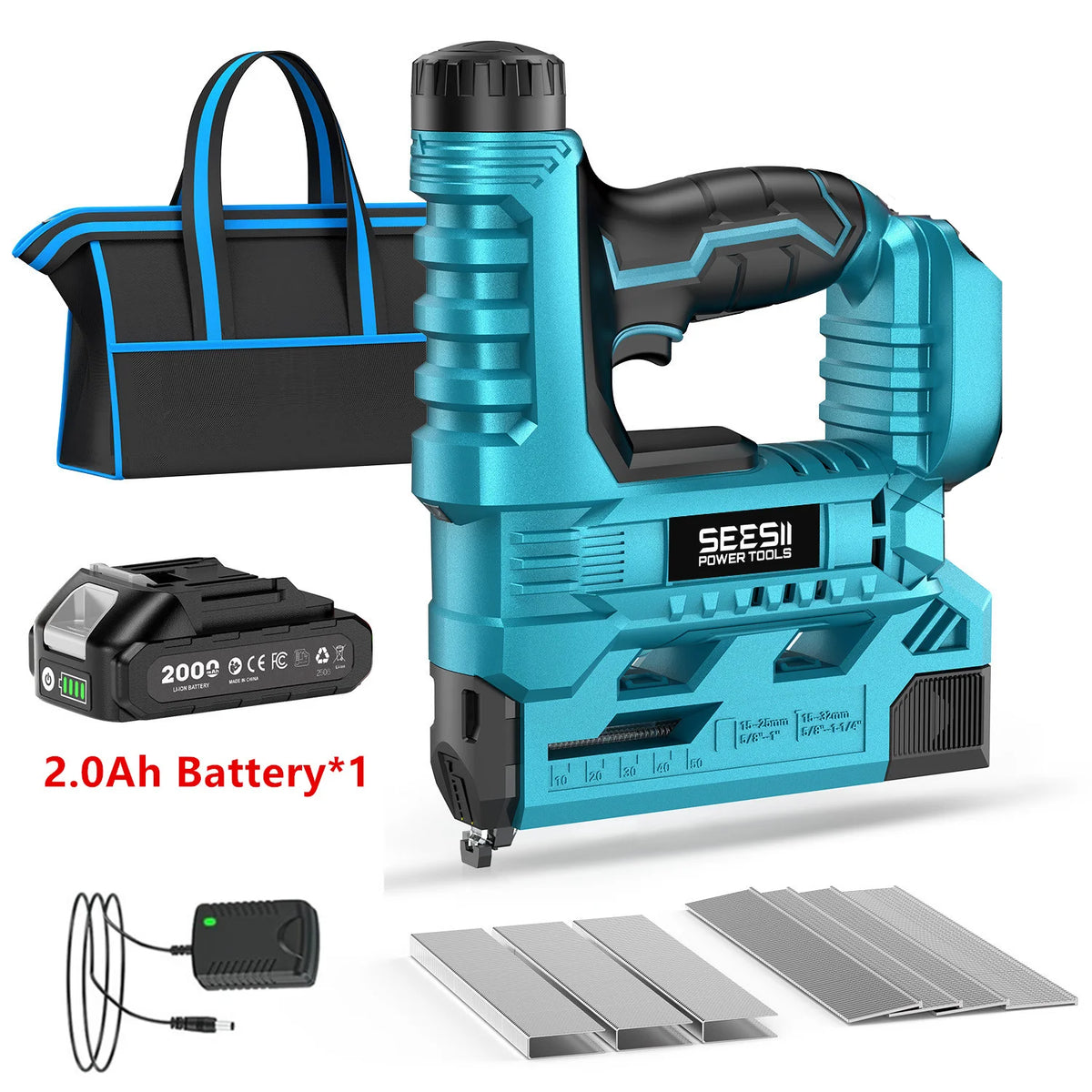SEESII Cordless Brad Nailer And Stapler For Furniture Projects