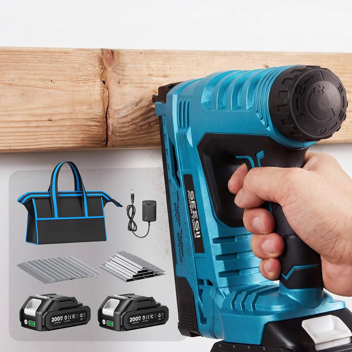 SEESII Cordless Brad Nailer And Stapler For Furniture Projects