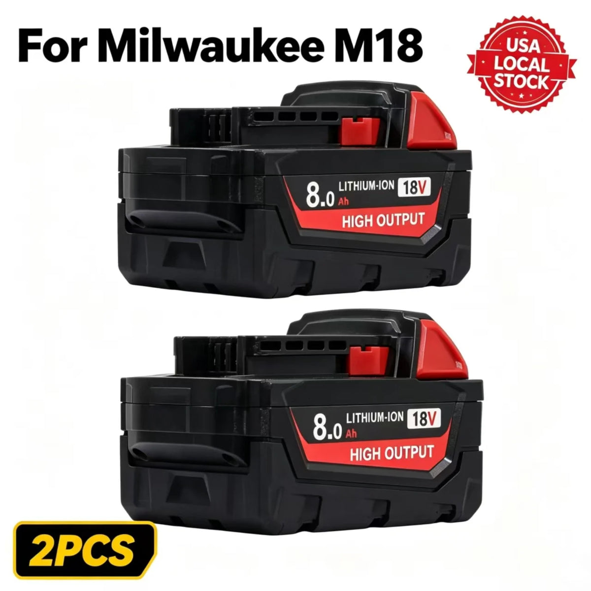 Milwaukee M18 Compatible Li-Ion Replacement Battery Pack For Power Tools