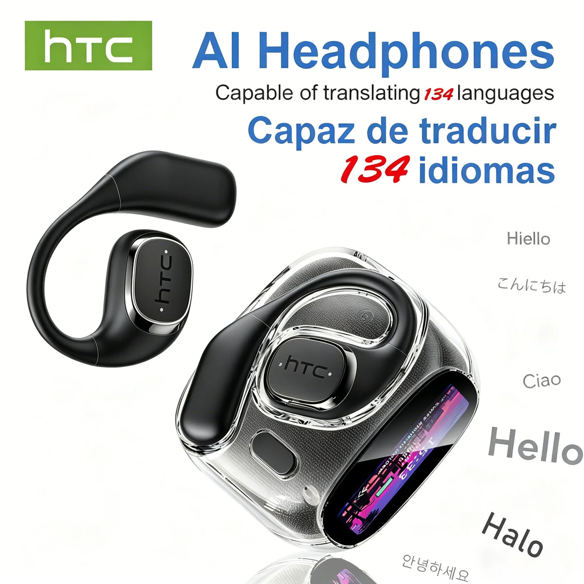HTC Bluetooth Earphones With Active Noise Cancellation And Clear Audio