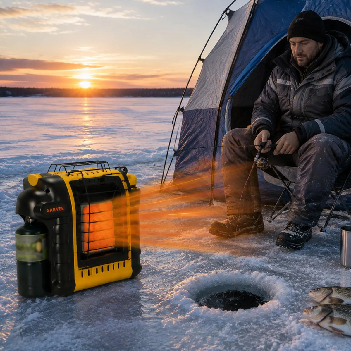 Anixol 9000 BTU Portable Propane Space Heater With Ods Protection