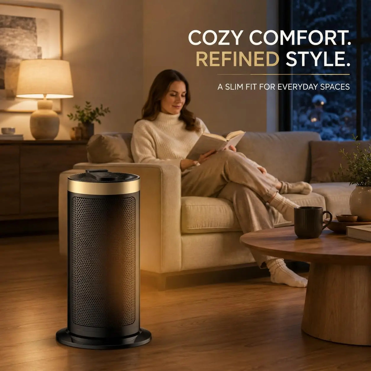 GAOMON 1500W Ceramic Tower Space Heater With Remote Control