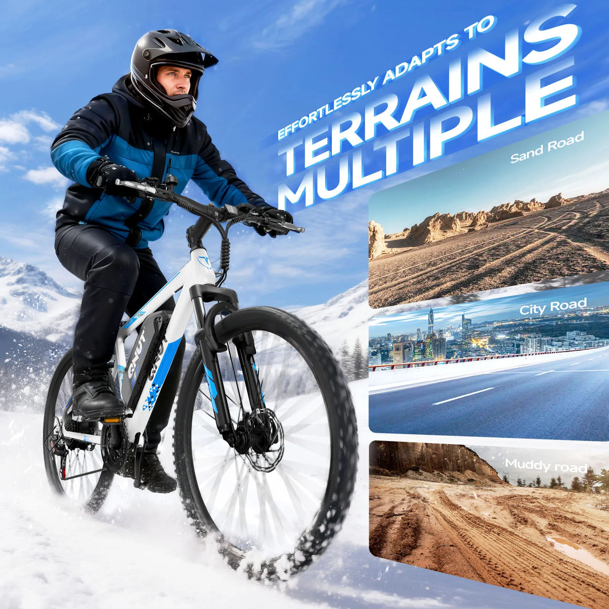 QNUT Victor 3.0 750W Electric Mountain Bike With Front Suspension