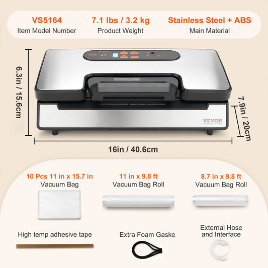 SucceBuy Food Vacuum Sealer Machine for Fresh Kitchen Storage