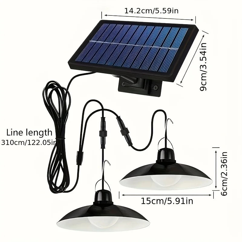 Efficient Solar Dual Head Shed Light Featuring Automatic Sensor Control