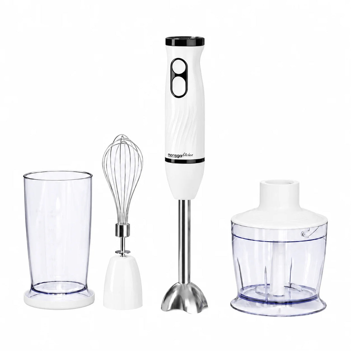 MONSGA Multifunctional Immersion Hand Blender With Chopper And Whisk