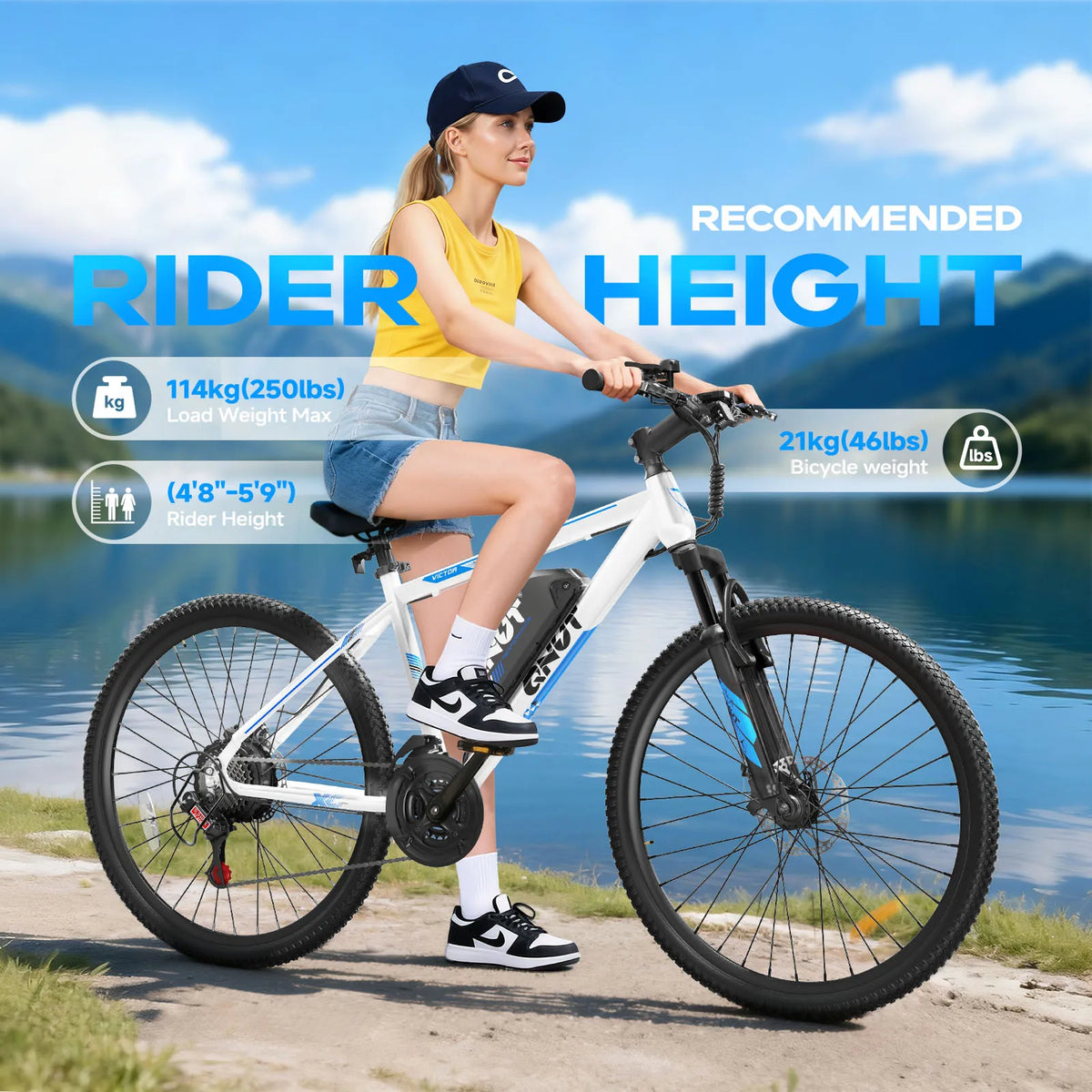 QNUT Victor 3.0 750W Electric Mountain Bike With Front Suspension