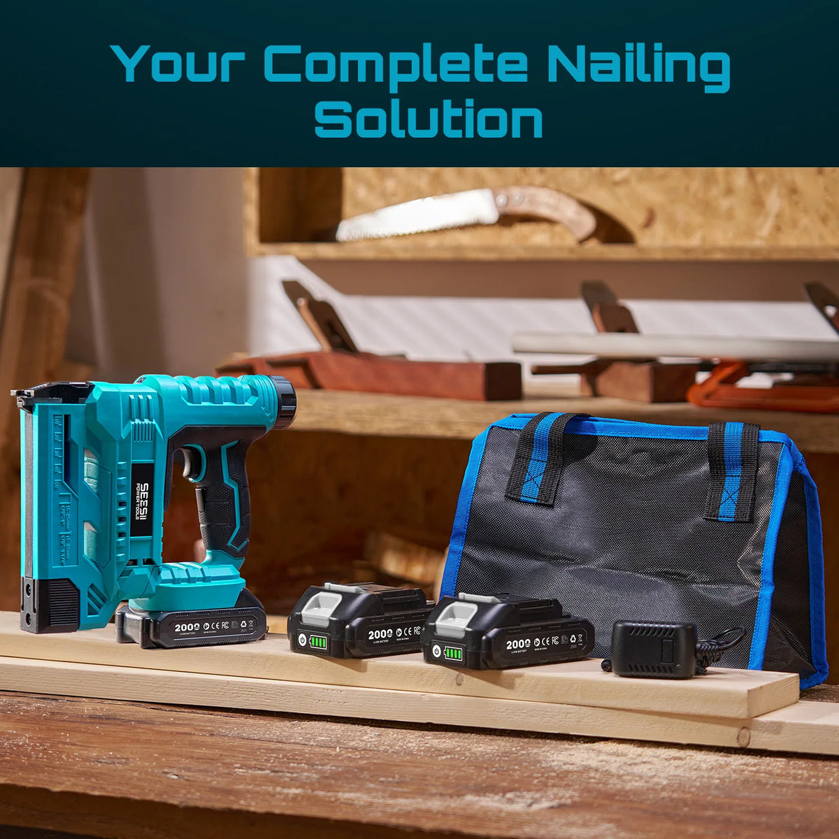SEESII Cordless Brad Nailer And Stapler For Furniture Projects
