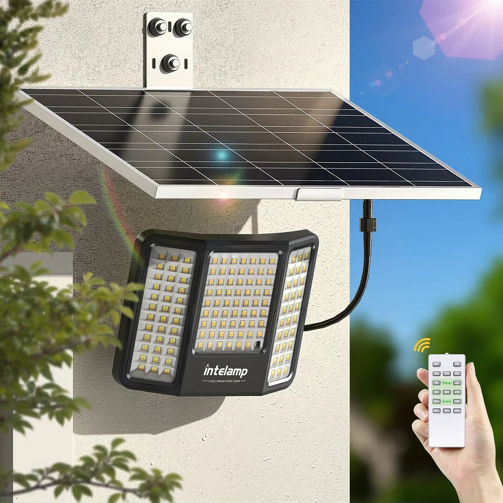 Intelamp Outdoor Solar LED Flood Light For Garden And Yard