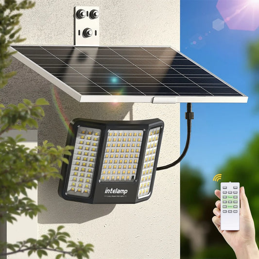 Intelamp Outdoor Solar LED Flood Light For Garden And Yard