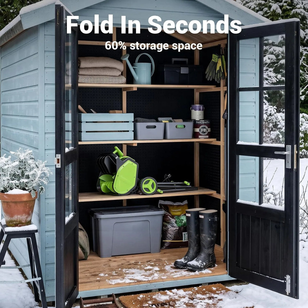 Deli Corded Electric Snow Shovel With Wheels And Safety Switch
