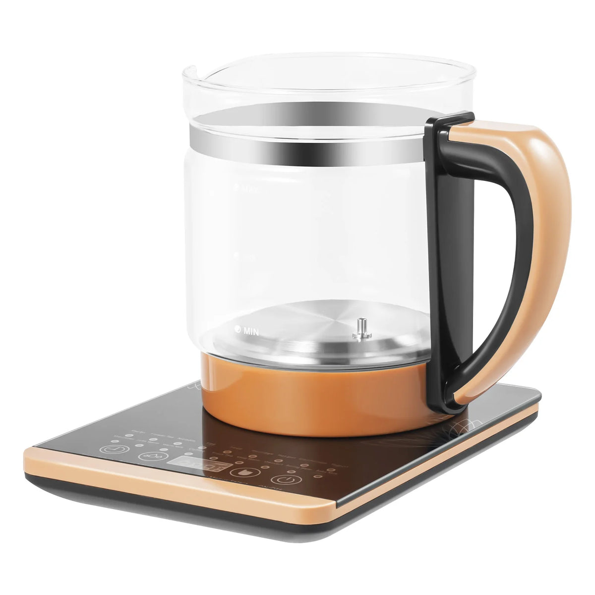 Multifunctional Electric Glass Kettle With Tea Infuser And Steamer