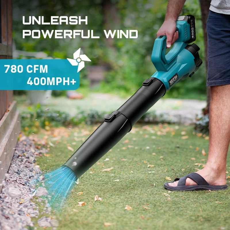 SeeSii Brushless Cordless Turbo Blower for Lawn Care and Debris