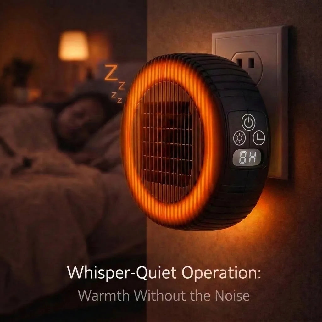 Portable Plug In Electric Space Heater With Timer And Thermostat