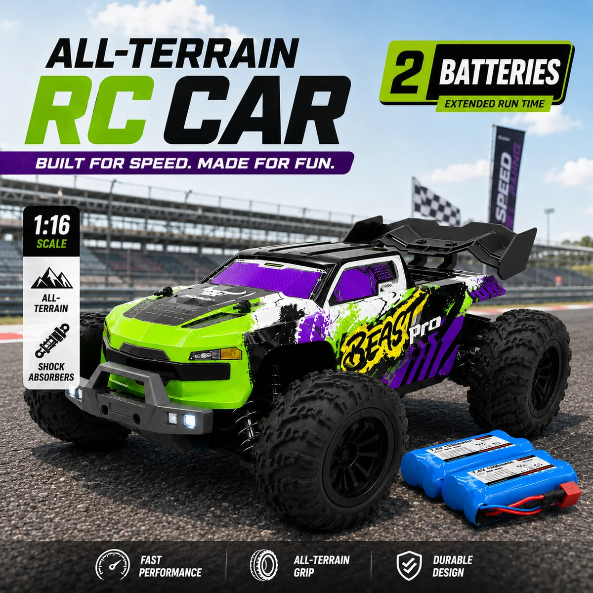 ZNLYRION Off Road RC Buggy Four Wheel Drive Racing Truck