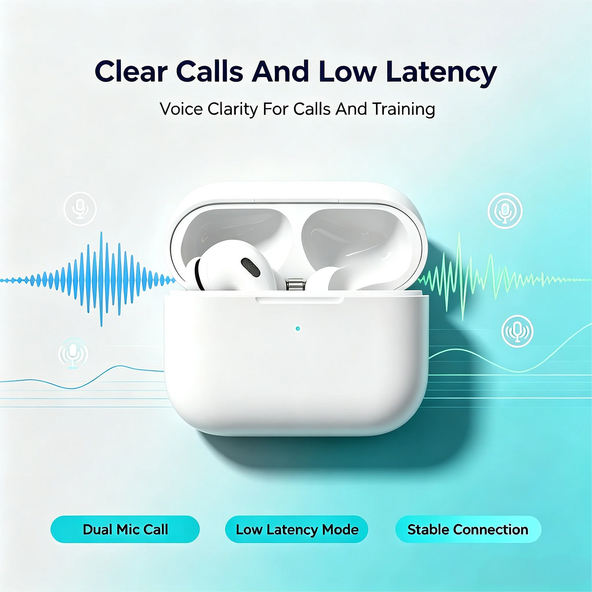 ZZLOVE Wireless Heart Rate Monitor Bluetooth Noise Cancelling Earbuds