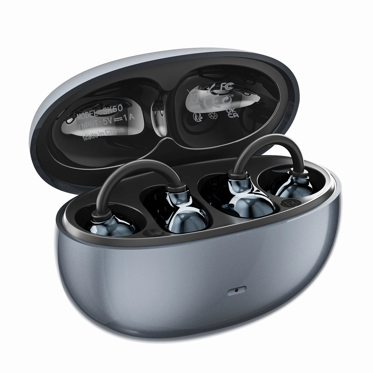 INSONIXN Open-Ear Bluetooth Clip Earbuds With Microphone For Workouts