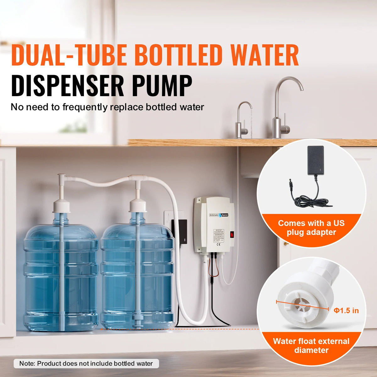 SucceBuy Automatic Double Pipe Bottled Water Dispenser Pump System
