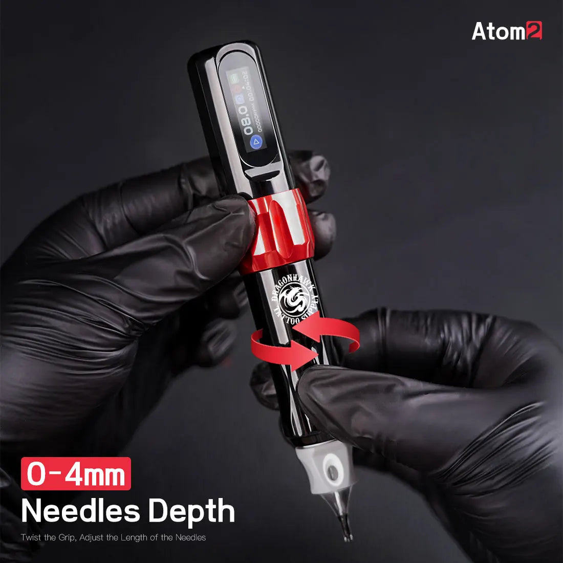 Dragonhawk Atom2 Wireless PMU Tattoo Pen With Five Preset Modes