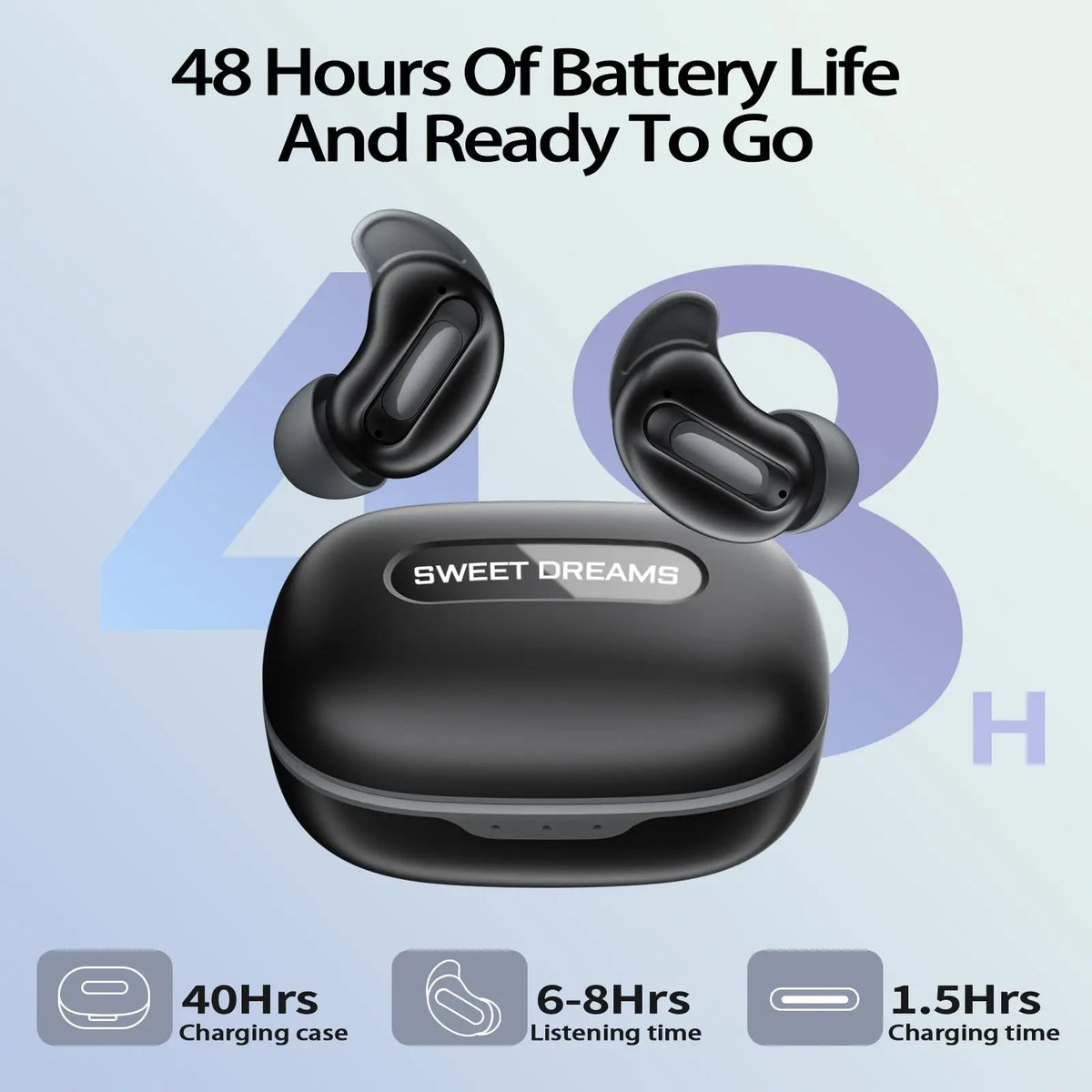 Drsaec Sleep Earbuds for Side Sleepers with ANC Bluetooth