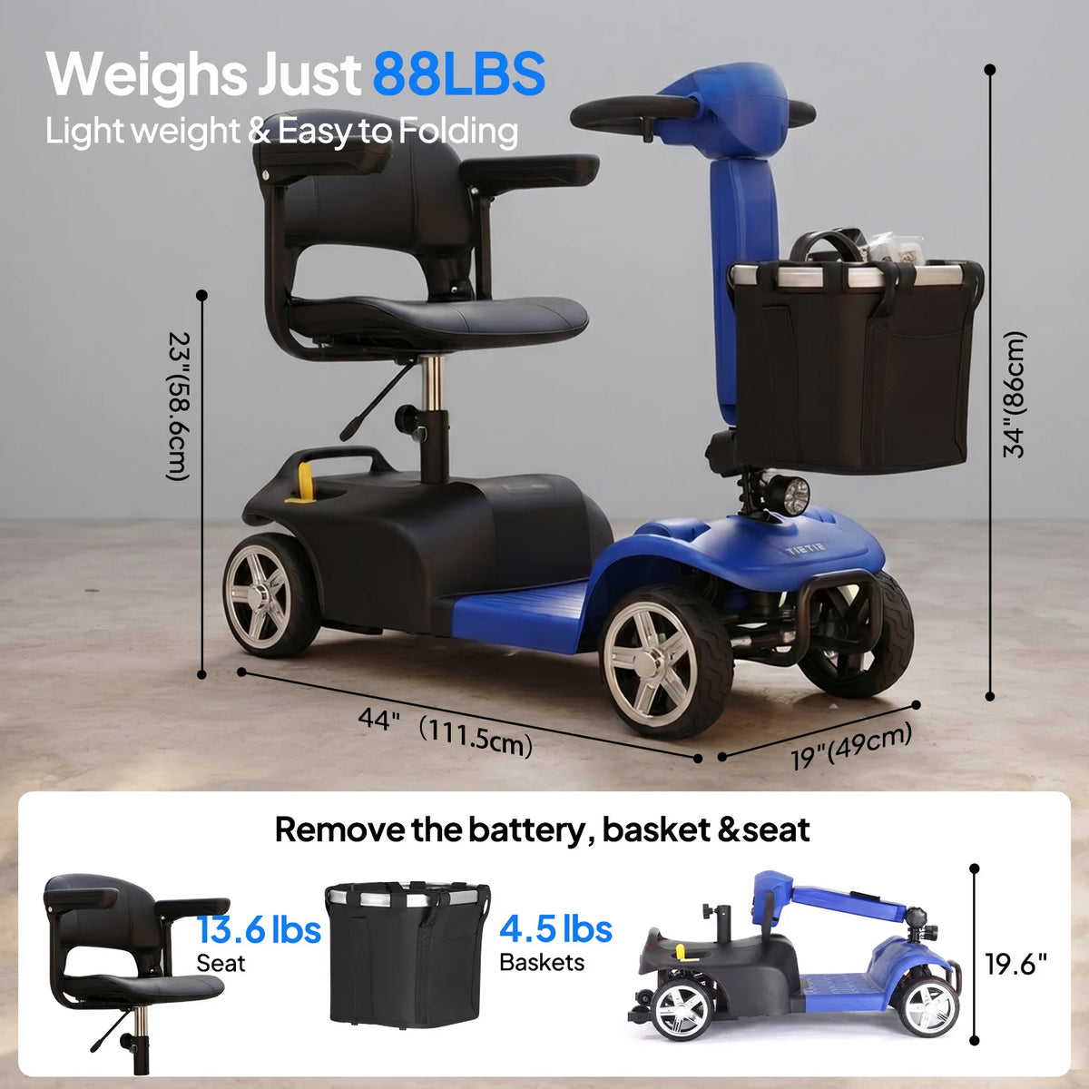 All Terrain Electric Mobility Scooter for Adults and Seniors
