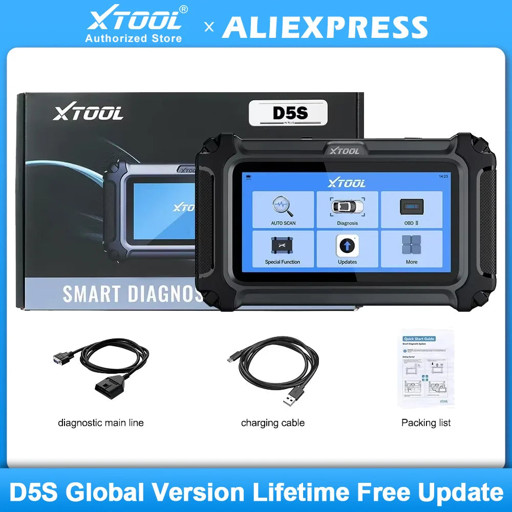 XTOOL D5S OBD2 Scanner Five System Diagnostics and Reset