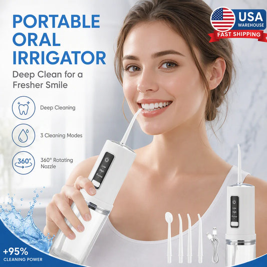 Hailicare Rechargeable Portable Water Flosser With Adjustable Pressure