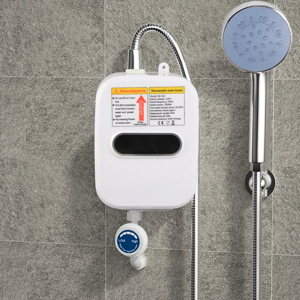 3500W Instant Electric Water Heater With LCD Temperature Display