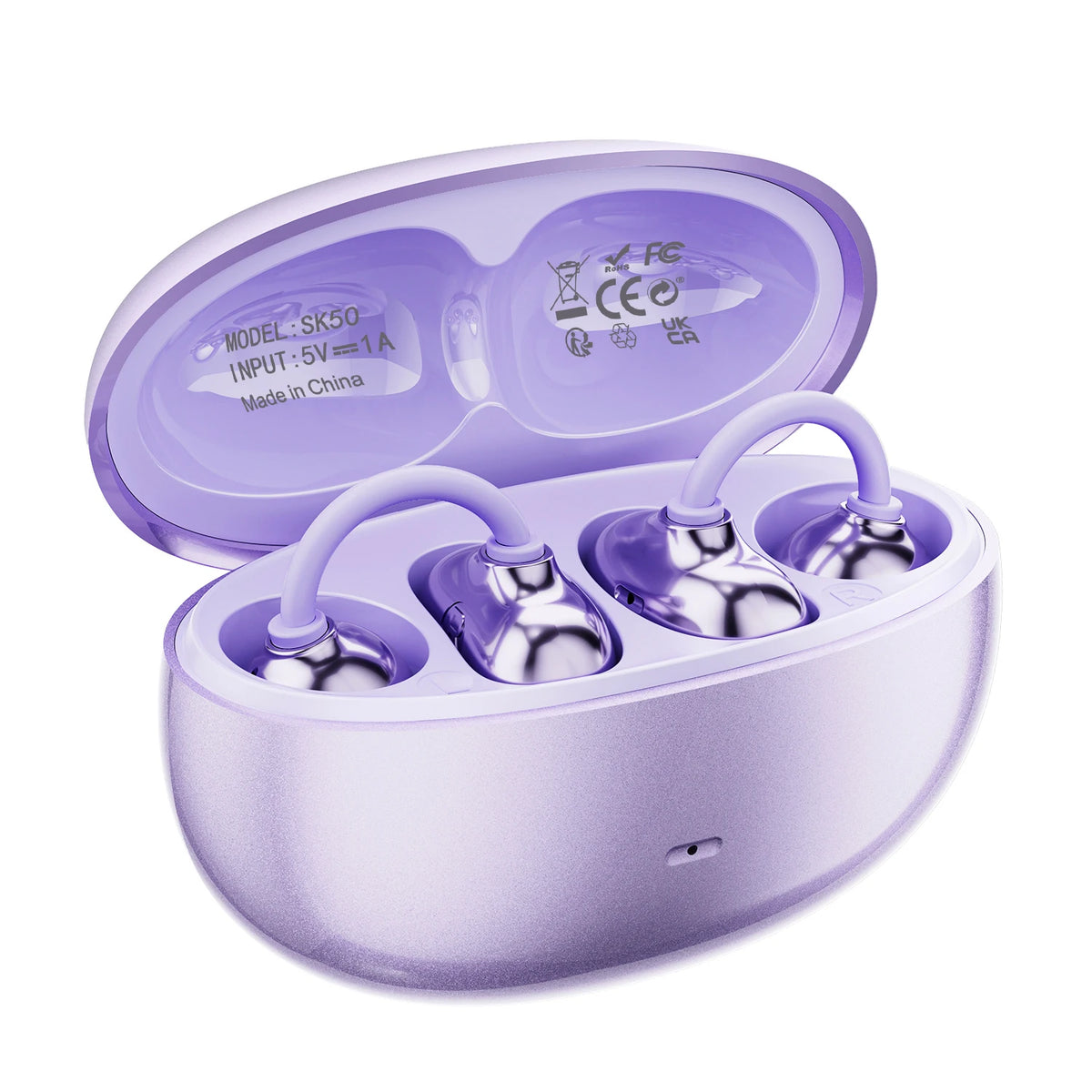 INSONIXN Open-Ear Bluetooth Clip Earbuds With Microphone For Workouts