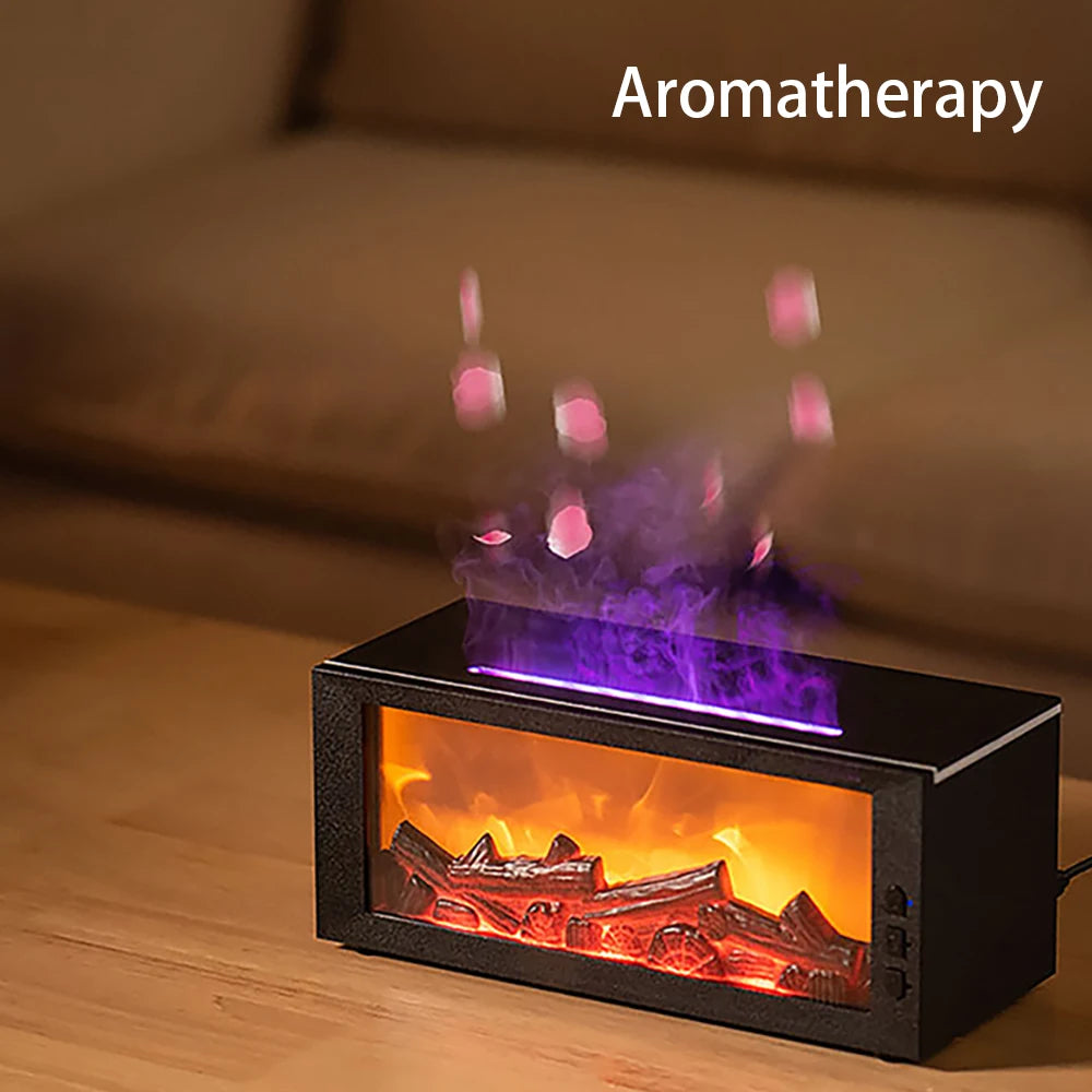 Flame Effect Humidifier And Aroma Diffuser With Remote Control