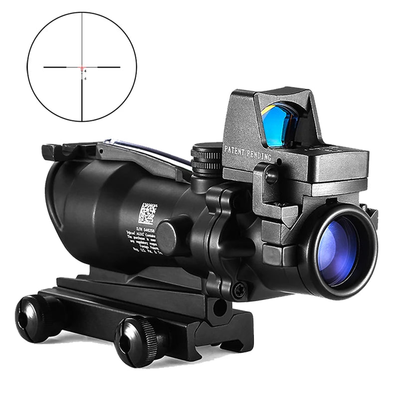 Nabila Adjustable Tactical Rifle Scope With Red Dot Sight