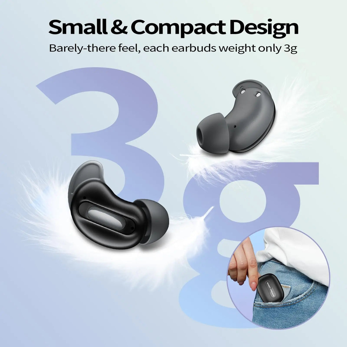 Drsaec Sleep Earbuds for Side Sleepers with ANC Bluetooth