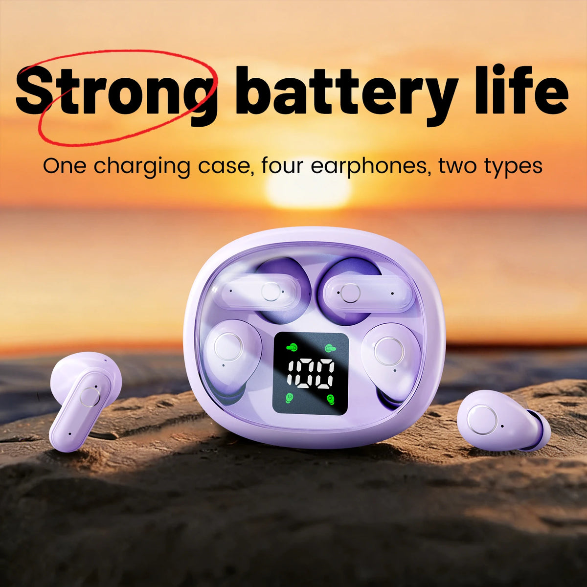 Insonixn Wireless Bluetooth Earbuds With Active Noise Cancellation