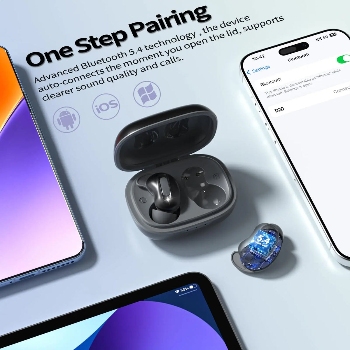 Drsaec Sleep Earbuds for Side Sleepers with ANC Bluetooth