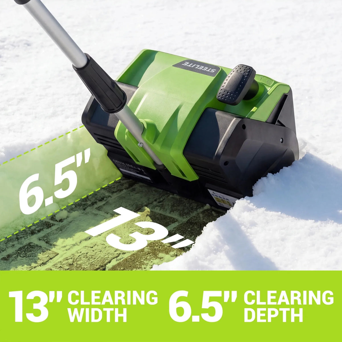 Deli 21V Cordless Snow Blower With Adjustable Directional Plate