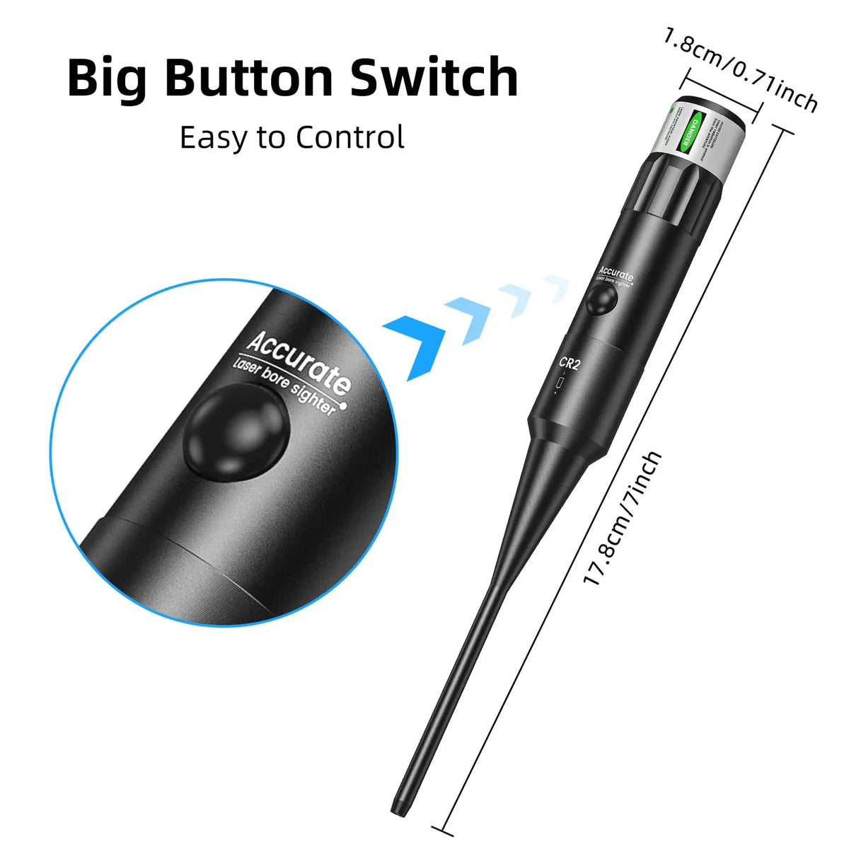 CVLIFE Bore Sight Kit with Big Button Switch BoreSighter