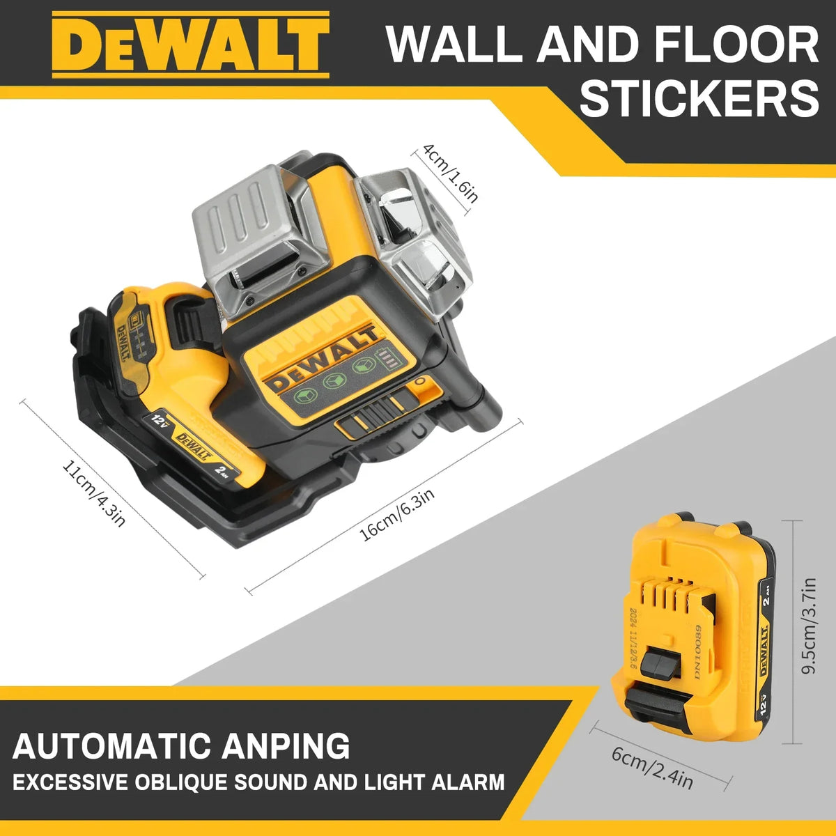 DEWALT DW089LG Cordless Cross Line Self Leveling Professional Laser Tool