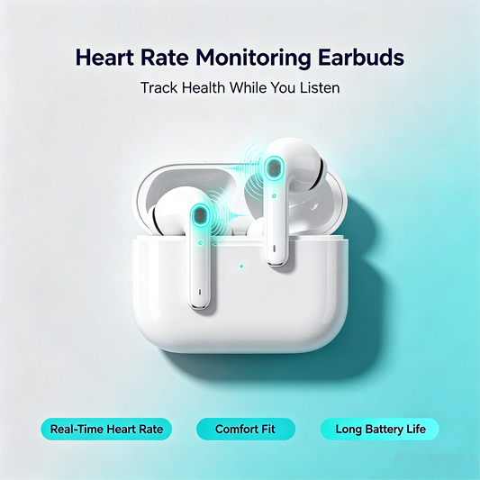 ZZLOVE Wireless Heart Rate Monitor Bluetooth Noise Cancelling Earbuds