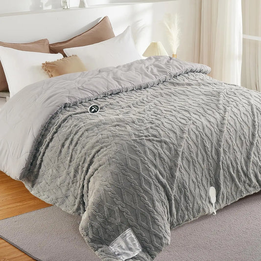 TWISTER.CK Heated Comforter With Dual Controller And Six Heat Settings